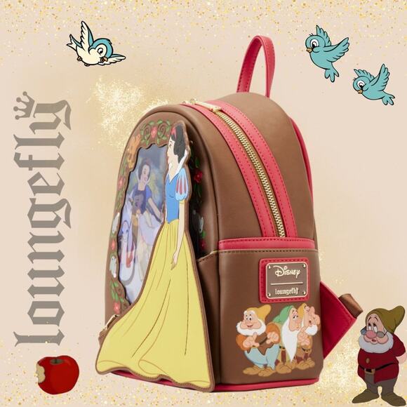 Loungefly Disney Snow White Princess Series Lenticular Mini Backpack